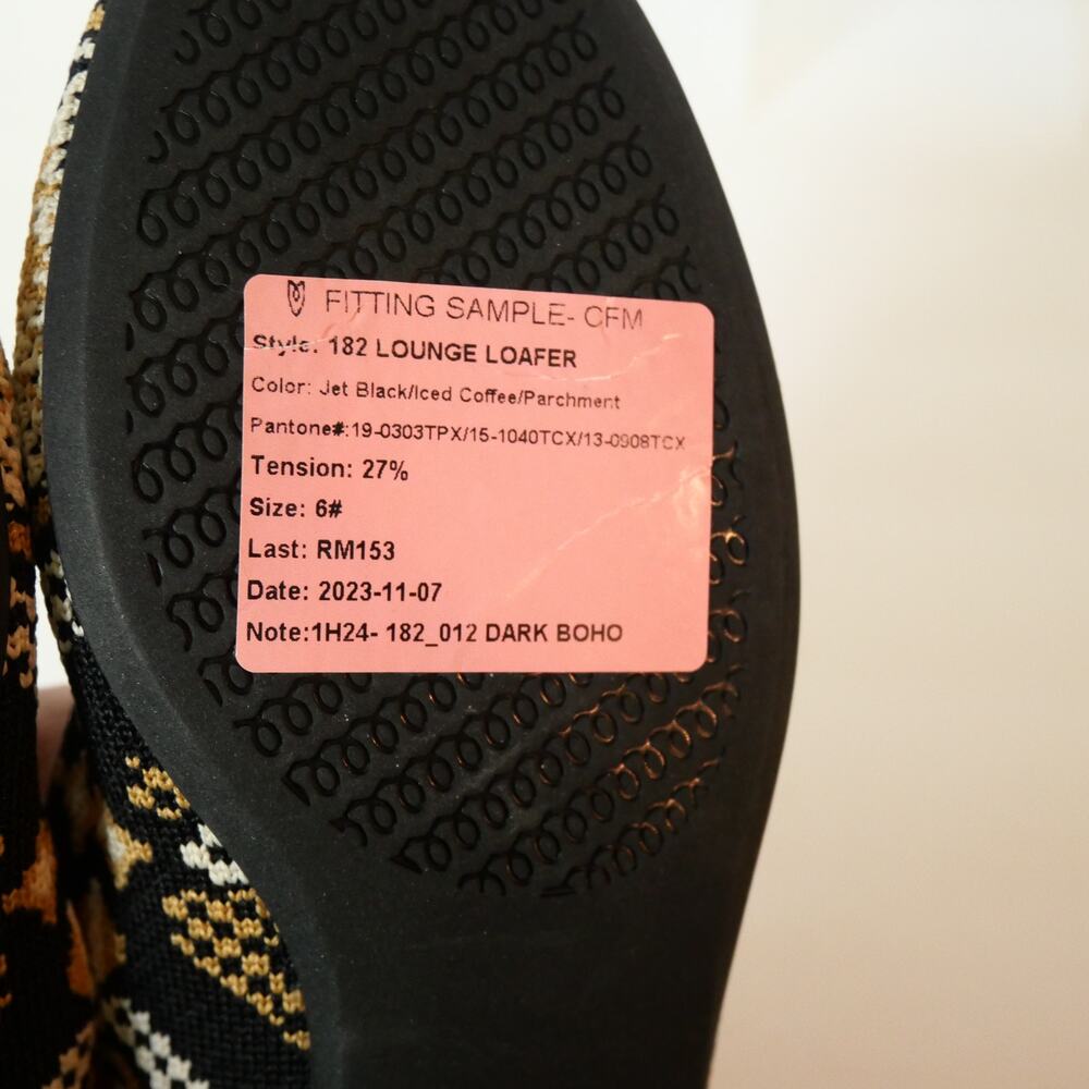 Rothy's Women's 6 Lounge Loafer Shoes Dark Boho Black Gold Slip On Shoes NEW - Picture 10 of 10